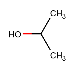 Chemische Struktur von Isopropanol