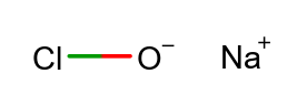 Strukturformel von Natriumhypochlorit